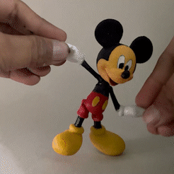 mm_01.gif Archivo STL Mickey Mouse Articulado・Modelo para descargar y imprimir en 3D