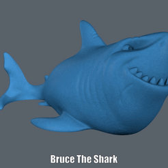 Bruce The Shark.gif Download STL file Bruce the Shark (Easy print no support) • 3D printing model, Alsamen
