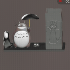 20220416_144549.gif OBJ file Totoro pencilholder scene.・3D print design to download, jorgeps4