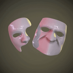OperaBauta-Mask.gif Файл STL Маска Баута - комплект масок для оперы・Дизайн для загрузки и 3D-печати