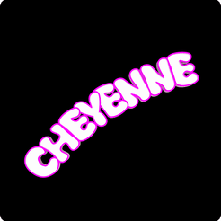 cheyennegif.gif Download STL file Cheyenne LED LIGHT NIGHTLIGHT NACHTLICHT MARQUEE • 3D printing template, Dreddpunk