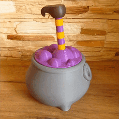 My-Video-2.gif Archivo STL Caldero de bruja con pata Candy Bowl・Objeto de impresión 3D para descargar