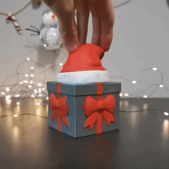 Christmas-gift.gif STL file Christmas gift 🎁・3D print design to download