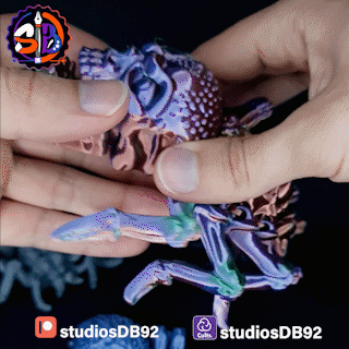 GIF-10.gif ARANHA FLEXÍVEL - HALLOWEEN 3MF E STL
