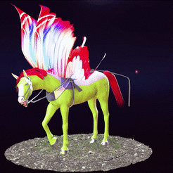 tinywow_T_31794529.gif Fichier OBJ Horse Wings Horse Fantasy Animal 3D Model - Obj - FbX - 3d PRINTING - 3D PROJECT - GAME READY・Modèle imprimable en 3D à télécharger