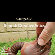 Cults3D Articulated Chicken | Replaceable head for different designs