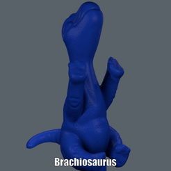 Brachiosaurus.gif Download STL file Brachiosaurus (Easy print no support) • 3D printer design, Alsamen