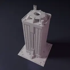 apartment-block.gif 3D-Datei Apartment block - Building - For board games like Monsterpocalypse・Design für 3D-Drucker zum herunterladen