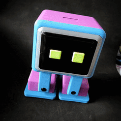 ROBOT-HUCHA-VIDEO.gif STL file Robot Piggy Bank・3D printable model to download