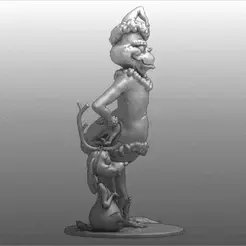 grinch-santa-LOW.gif STL file A GRINCH style with dog and Christmas costume・3D printer design to download
