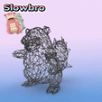 080.gif #080 Slowbro Pokemon Wiremon Figure 🐢👑