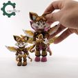 CobotechArticulatedSteampunkCatCupid-ezgif.com-video-to-gif-converter.gif Articulated Steampunk Cat Cupid by Cobotech, Articulated Toys, Desk Decor, Valentine Day Gift