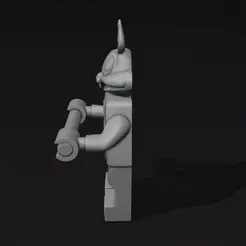 ezgif.com-resize.gif 3D file Bugs Bunny Lego Toilet Paper Holder・3D printer model to download