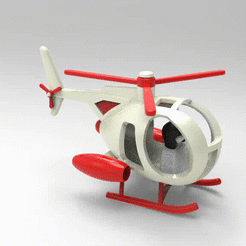 H1.gif Download free STL file V1 helicopter • 3D printing design, jpgillot2