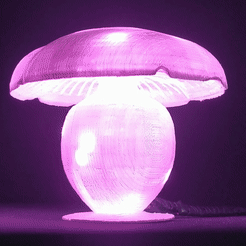 gif-3.gif Télécharger fichier STL Lampe champignon "Le bolet blanchâtre" • Objet imprimable en 3D, Neylips