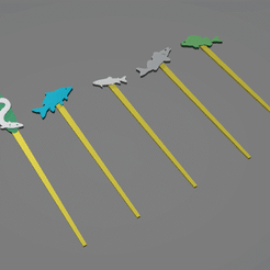 GIF-V-ryby.gif STL file Fishing Float V Stick / Floating Lure ! color by layers・3D print design to download
