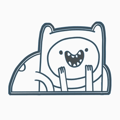 GIF-F5.gif STL file FINN THE HUMAN 5 COOKIE CUTTER HORA DE AVENTURA / ADVENTURE TIME・3D printing template to download