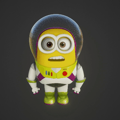 Video.gif STL file Buzz Lightyear Minion・Template to download and 3D print, make3ddigital