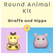 Round-Animal-Kit-Elephant-and-Tiger.gif Round Animals Kit - Giraffe and Hippo