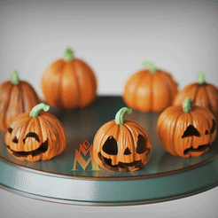 Halloween-7-in-1-Cute-mini-Pumpkins.gif Fichier STL Halloween 7 en 1 Mini citrouilles mignonnes- Création saisonnière-FANART FIGURINE・Objet pour imprimante 3D à télécharger