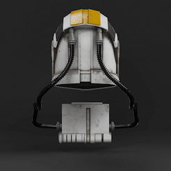 Comp96_AdobeExpress.gif 3D file Phase 1 Clone Trooper Pilot Helmet - 3D Print Files・3D printing model to download
