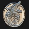 Wolf.mp4 Relieve de lobo para láser CNC e impresión 3D Archivo STL y TIF en escala de grises 4K - Modelo 3D de alto detalle