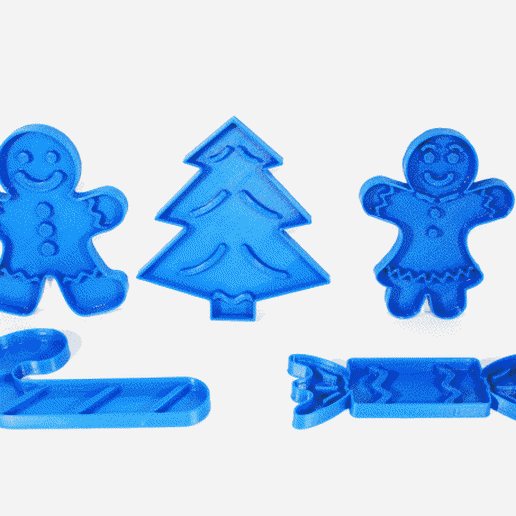 Animation.gif Download file Gingerbread Man (Christmas tree, girl, candy. Christmas pack) • 3D printable template, safonovoa