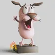 Courage-the-Cowardly-Dog.gif Courage the Cowardly Dog-classic cartoons Fanart--standing pose-FANART FIGURINE