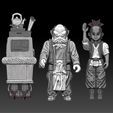 oldman.gif 3D file STAR WARS .STL VISIONS, THE OLD MAN, THE BOSS AND THE GONK OBJ. VINTAGE STYLE ACTION FIGURE.・Model to download and 3D print