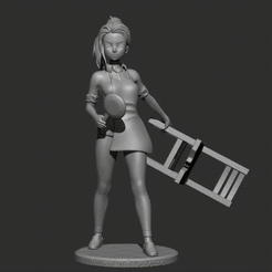 ezgif-1-7dfe48389c.gif Free OBJ file Girl from Waffle House・3D printer model to download