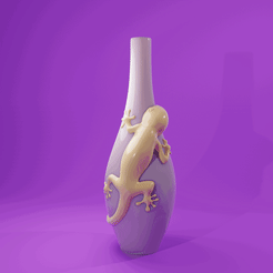 ezgif.com-gif-maker-1.gif OBJ file Vase Lizard flower vase・Model to download and 3D print