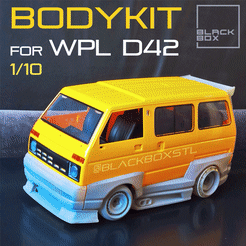 BODYRIT BLACK For WPL D4e Файл 3D WPL D42 RC BODYKIT by BLACKBOX 1-10th・3D-печатная модель для загрузки, BlackBox