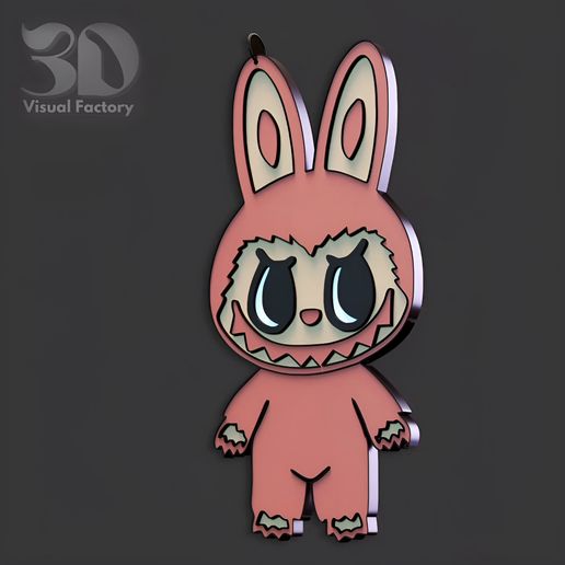 LABUBU_motion.mp4 Labubu Keychain 3D Modell - STL für 3D-Druck