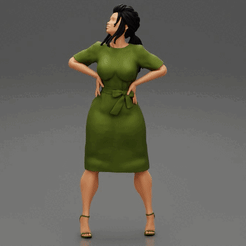 CT +7 Archivo 3D Mujer de negocios de pie con las manos en las caderas Modelo de impresión 3D・Modelo para descargar y imprimir en 3D