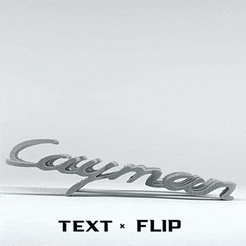 iia. TEXT « FLIP STL file Text Flip - 718 Cayman・3D printable model to download, master__printer