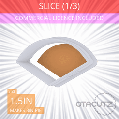 1-3_Of_Pie~1.5in.gif 3D file Slice (1∕3) of Pie Cookie Cutter 1.5in / 3.8cm・3D print object to download