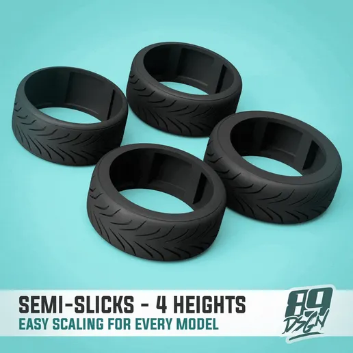 0.gif Semi-slick tires for any scale model car, scalable, multiple profiles