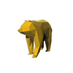 Gif.gif Файл STL Медведь низкополигональный / LOWPOLY・Шаблон для загрузки и 3D-печати, Khanna3D