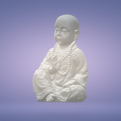 c1monge.gif STL file Monk Meditating・3D print object to download, satis3d