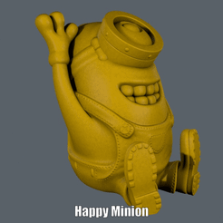 Happy Minion.gif Descargar archivo STL Happy Minion (Easy print no support) • Objeto imprimible en 3D, Alsamen