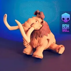 Gif_Manny_001_.gif MANNY - ICE AGE - MAMMOTH - ARTICULATED , PRINT-IN-PLACE, FLEXI