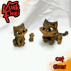 catgif01.gif Pet Cat Flexi Print-In-Place + Figur & Schlüsselanhänger