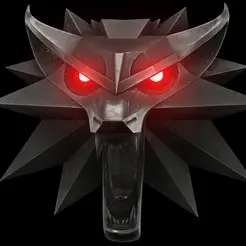 ezgif.com-video-to-gif-2023-10-01T184253.373.gif The Witcher Wolf Medallion for Cosplay