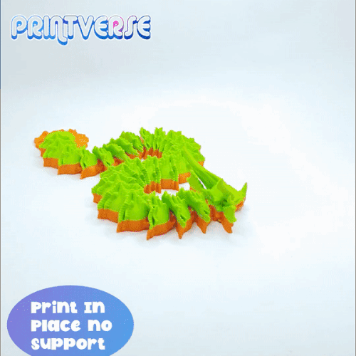 int In Place no suPpPort Fichier STL Coral Reef Dragon Articulated Print In Place No Support・Modèle à imprimer en 3D à télécharger, Printverse