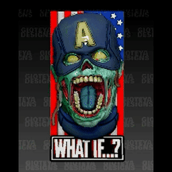 What-IF.gif STL file WHAT IF Captain America Zombie・3D print object to download, GioteyaDesigns
