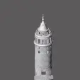 5202BD31-4319-4AD7-9EBD-388E0C8AADE3.gif Galata Tower - 3 Part - Galata Kulesi 3D Model STL
