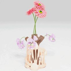 anigif.gif Файл STL Tree Flower Vase・Шаблон для загрузки и 3D-печати