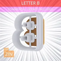 Letter_B~2in.gif Letter B Cookie Cutter 2in / 5.1cm