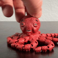 octopus.gif STL file Articulated Octopus・3D printable design to download