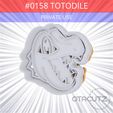 0158-Totodile~PRIVATE_USE_CULTS3D@OTACUTZ.gif #0158 Totodile Cookie Cutter / Pokemon